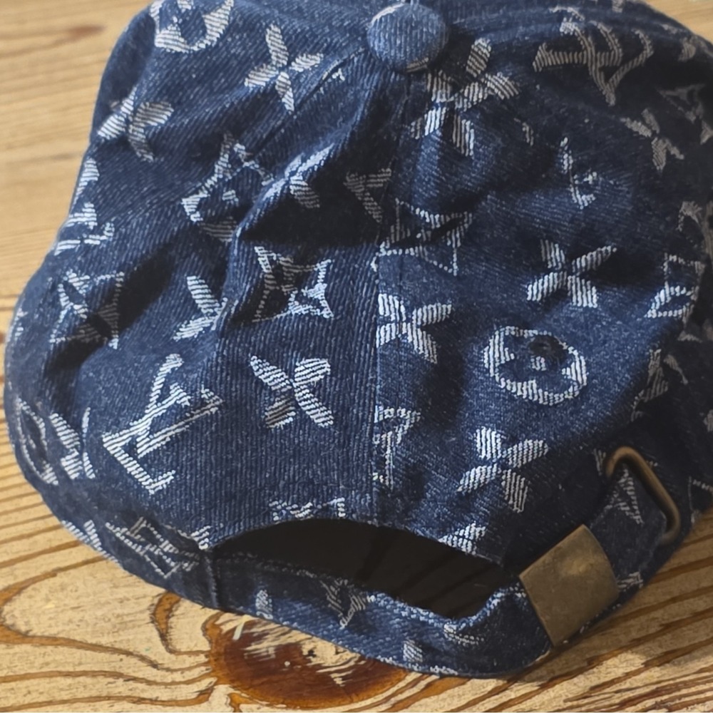Louis Vuitton Monogram Baseball Cap Adjustable Blue Men One Size - Picture 11 of 12